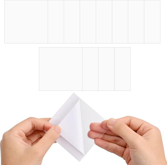 Reparatiepleisters Set - Zelfklevende Stickers - Snelle Herstellingen - Waterdicht TPU Materiaal - 7x7 cm Vierkant - Transparant van Merkloos