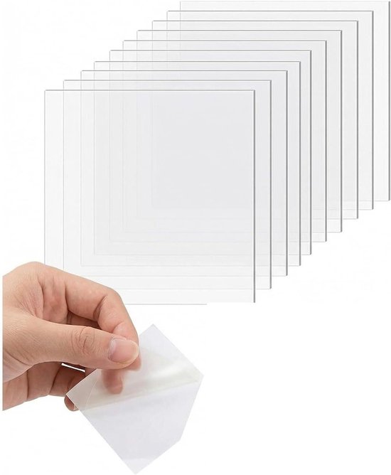 Reparatiepleisters - Waterdichte Stickers - Lekkages Dichten - Werkt Onder Water - 7 x 7 cm - Transparant