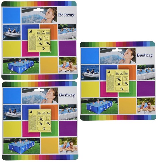 Reparatiepleisters - Zelfklevend - Luchtbedden Repareren - Waterdicht - 6.5x6.5cm - Blauw van Merkloos