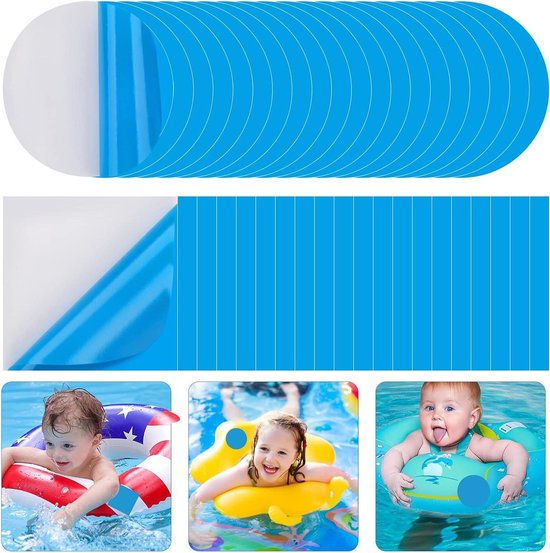 Reparatiepleisters - Zelfklevende patches - Zwembad repareren - Waterdicht en duurzaam - 40 stuks - Transparant