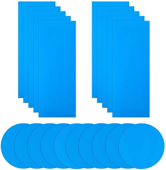 Reparatiepleisters Zwembad - Zelfklevende Patches - Waterdicht Repareren - Onderwater Geschikt - 10x25cm - Blauw van Merkloos