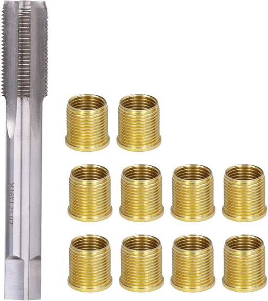 Reparatieset, 11-delig, M14X1.25 en M16X1.25, Snelstaal Tap en Inzetstukken