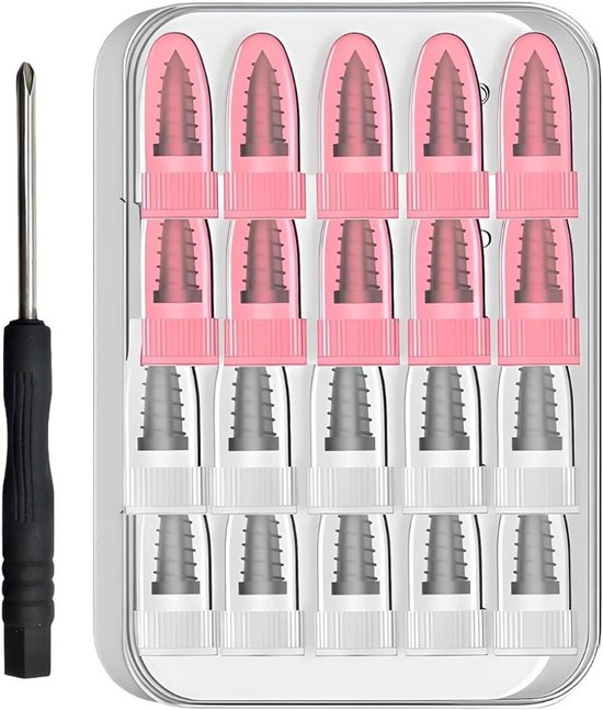 Reparatieset Autobanden - Tire Repair Kit - Noodreparatie Banden - Met Schroevendraaier - 20 Spijkers - Zwart