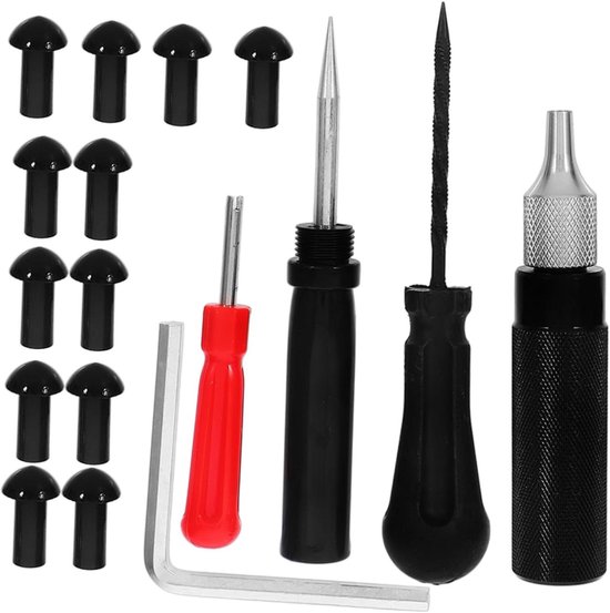 Reparatieset Banden - Bandenset Motor - Lekke Band Herstellen - Veelzijdig Gebruik - 12.50X2.45X2.45CM - Diverse Kleuren