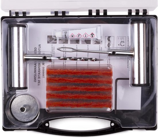 Reparatieset - Bandenreparatie - Auto Banden - 31 Delig - Praktische Koffer - Zwart