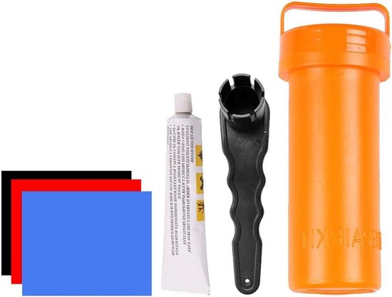 Reparatieset Boot - PVC Patch Kit - Watersport Onderhoud - Sterke Waterdichte Lijm - 19 x 6 cm - Meerdere Kleuren