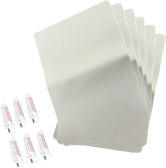 Reparatieset Boten - Waterdichte Pleisters - Watersport Onderhoud - Zes Stuks Kit - 185x125mm - Grijs