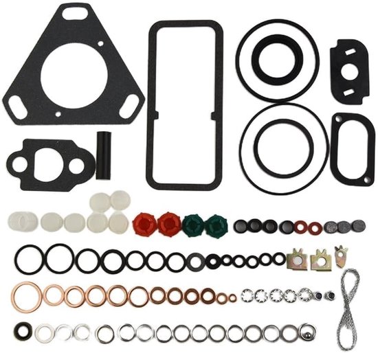 Reparatieset Brandstofpomp - Afdichtingen Kit - Motoronderhoud - Duurzame Materialen - 12x12x2 cm - Zwart