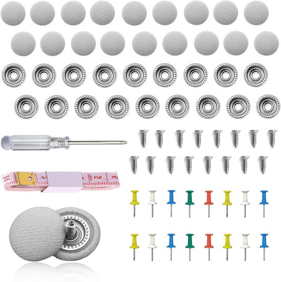 Reparatieset Dakhemel - Autodak Klinknagels - Auto Interieur Repareren - Speciale Coating - 65 Stuks - Grijs van Merkloos