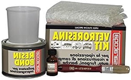 Reparatieset Glasvezel - Polyester Kit - Voertuig Herstel - Veelzijdig Toepasbaar - 970g Pakket van Merkloos