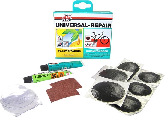 Reparatieset Harde Box - Universele Kit - Zachte PVC Reparatie - Inclusief Vulkaniseer - 2.5 x 10.5 x 11 cm