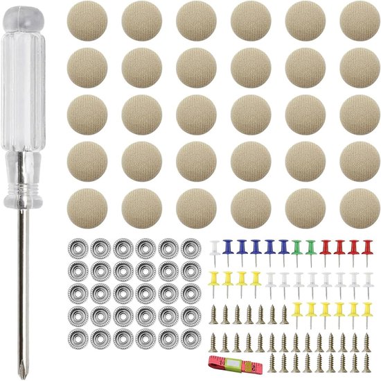Reparatieset Hemelbekleding - Auto Dak Reparatie - Interieur Herstellen - Complete Set - 62 Delen - Beige