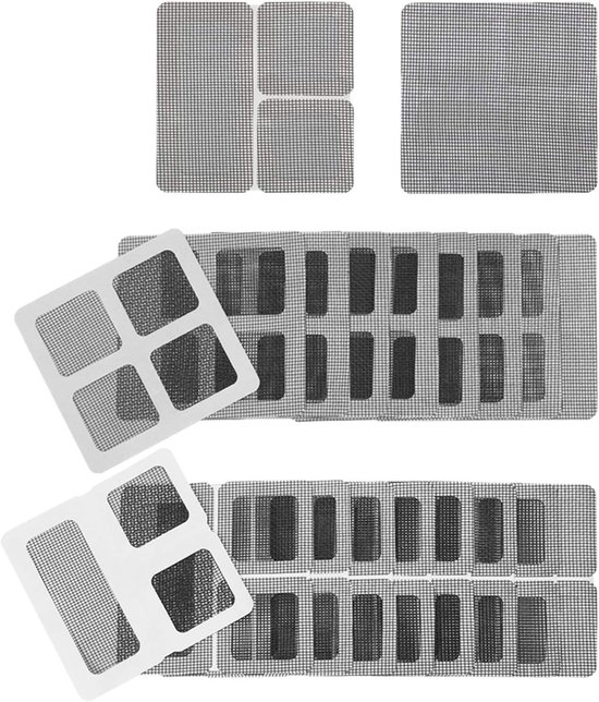 Reparatieset Horgaas - Zelfklevende Patches - Gaten Dichten - Waterdicht Glasvezel - 3 Maten - Zwart van Merkloos