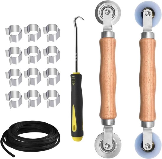 Reparatieset Horren - Horren repareren - Scherm plaatsen - 2-in-1 rolwiel ontwerp - 98 m spline - Niet gespecificeerd van Merkloos