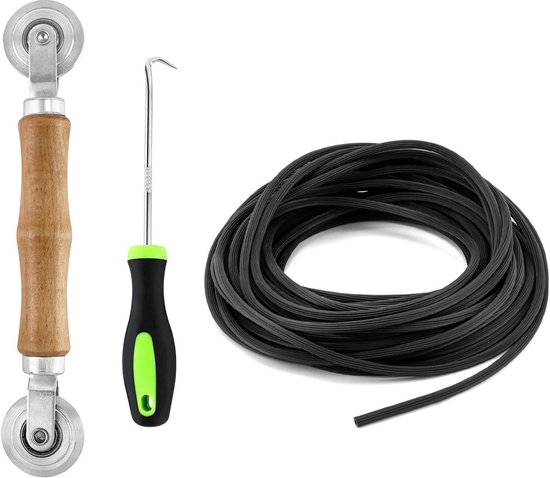 Reparatieset Horren Impregneren Striset Inclusief Wielroller en Rubber van Merkloos