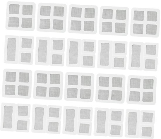 Reparatieset Horren - Raamstickers - Gaten Dichten - Sterke Hechting - 10x10CM - Lichtgrijs