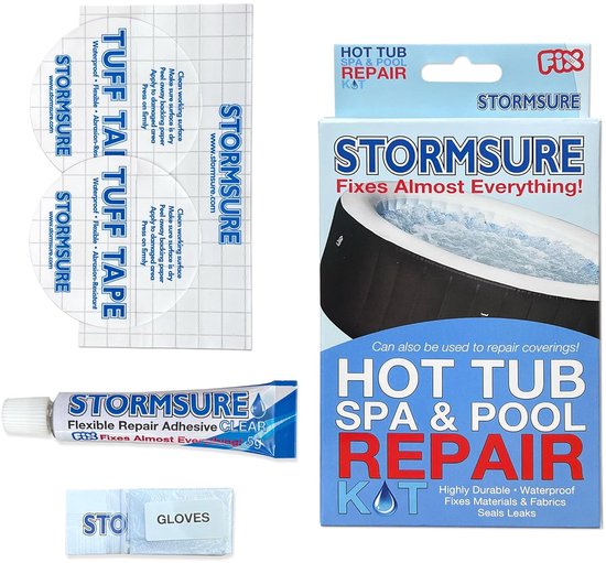 Reparatieset Hot Tub - Waterdichte Lijm - Lekken Dichten - Flexibel en Sterk - 17 x 2 x 2 cm van Merkloos