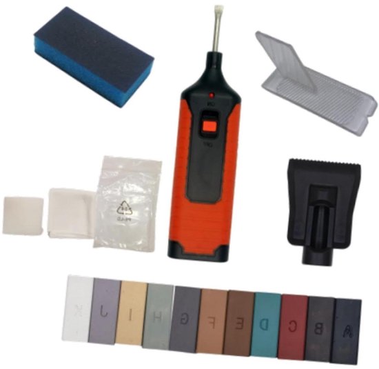 Reparatieset Hout - Vloer Herstel - Krasjes Verwijderen - Inclusief Hittepen - 17 Delig - Multicolor van Merkloos