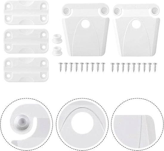 Reparatieset Koelbox - Sluitingen en Scharnieren - Koelbox Repareren - Speciaal voor Igloo - 50-165 Quart - Wit