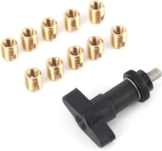 Reparatieset Kuipruit - Messing Inzetstukken - Motoronderhoud - Zelf Tappend - 10 Stuks - Messing