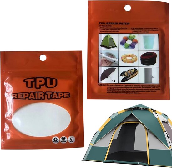 Reparatieset Luchtbed - Waterdichte Pleisters - Snelle Lekreparatie - Zelfklevend TPU Materiaal - 7x7 cm Per Stuk - Transparant van Merkloos