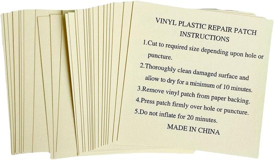 Reparatieset Luchtkussen - Opblaasbare Patch - Lekkages Dichten - Zelfklevend Waterdicht - 5 x 5 cm van Merkloos
