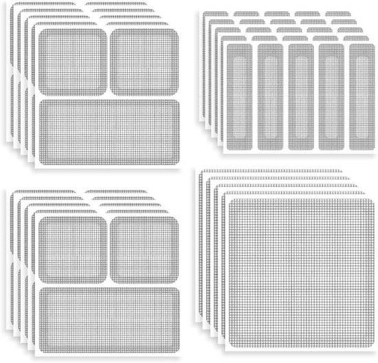 Reparatieset Muggenhor - Plakband Glasvezel - Gaten Dichten - Multifunctionele Set - 60 Stuks - Grijs
