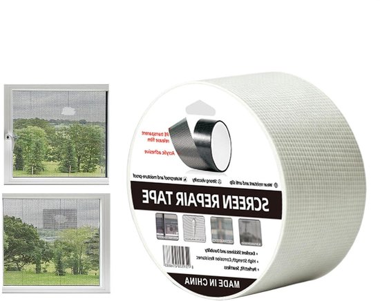 Reparatieset Muggennet - Tape voor Horren - Gaten Dichten - Zelfklevend en Flexibel - 1 Meter - Wit