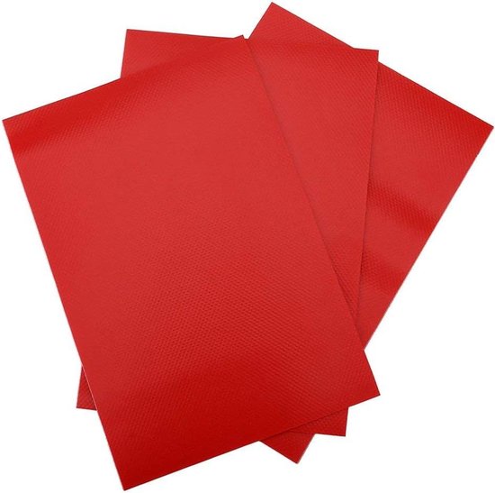 Reparatieset Opblaasbaar - Boot Kajak - Watersport Reparatie - Waterdicht Duurzaam PVC - 3 Stuks - Rood