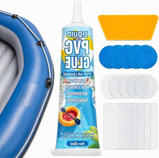 Reparatieset Opblaasbaar - Luchtbed Reparatie - Lekken Dichten - Waterdicht UV-bestendig - 30 ml - Meerdere kleuren