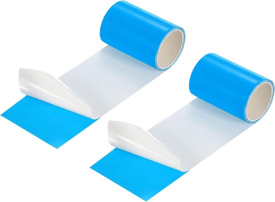 Reparatieset Opblaasbaar - Patch Kit - Luchtbed Repareren - Duurzaam TPU Materiaal - 2 Stuks 7.5x12.5m - Blauw van Merkloos