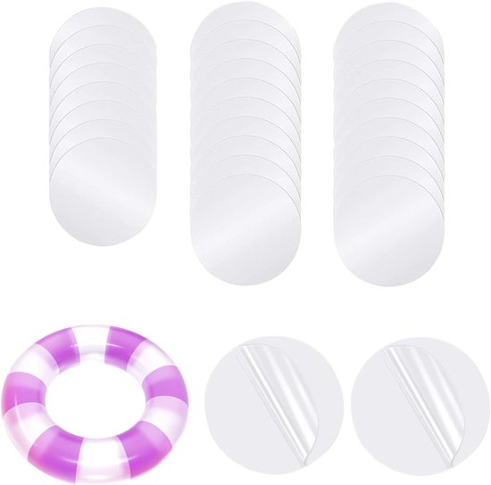 Reparatieset Opblaasbaar - Patch Kit - Zwembad Repareren - Zelfklevend Waterdicht - 30 Stuks - Transparant
