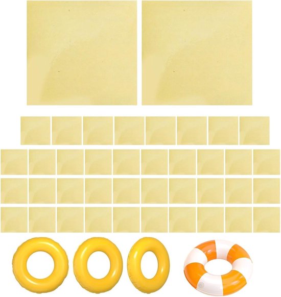Reparatieset Opblaasbaar - Plakset Lekken - Snel Herstel - Waterdichte Plakstrips - 7x7 cm - Transparant