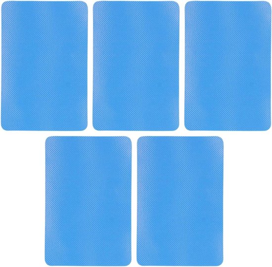 Reparatieset Opblaasbaar - PVC Pleisters - Lekkages Dichten - Sterke Zelfklevende - 5 Stuks 15x10cm - Blauw