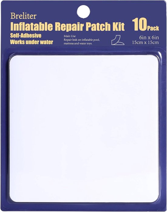 Reparatieset Opblaasbaar - Waterdichte Tape - Zwembad Repareren - Flexibel en Zelfklevend - 10 Stuks - Transparant