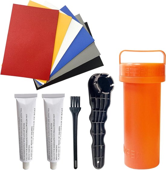 Reparatieset Paddleboard - Boot herstelkit - Watersport reparatie - Waterdicht PVC materiaal - 11 Delig - Willekeurig van Merkloos