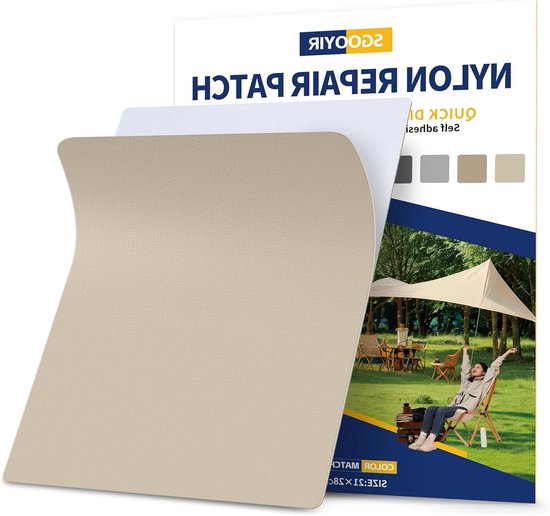 Reparatieset Patches - Zelfklevend Nylon - Kleding Herstellen - Sterke Hechting - 21 x 28 cm - Beige