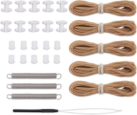 Reparatieset Plissé Schaduw - Gordijn Reparatie Kit - RV Raam Onderhoud - Met 2 en 4 Koorden van Merkloos
