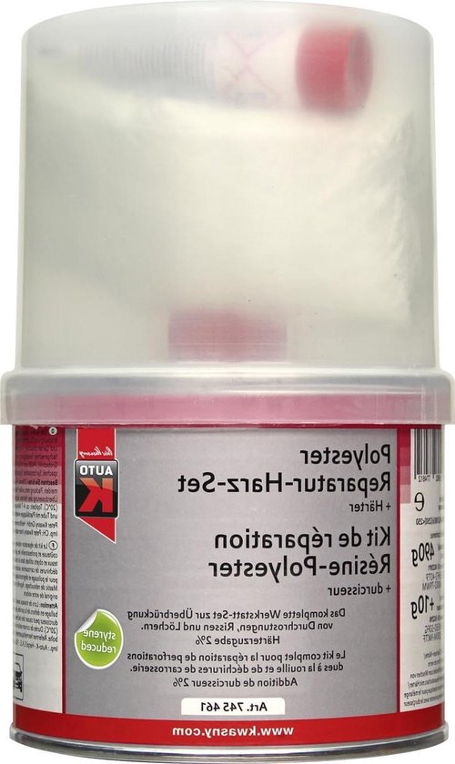 Reparatieset Polyesterhars - Polyester Reparatie Kit - Gaten Dichten - Inclusief Glasvezel - 500 g - Niet gespecificeerd