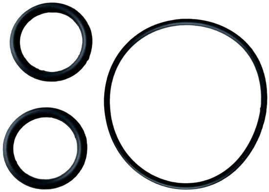 Reparatieset Pompringen - O-ringen kit - Bubbelbad Onderhoud - Complete set - 3 Stuks - Zwart