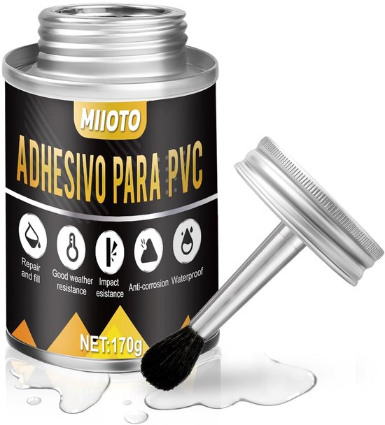 Reparatieset PVC - Plakfolie Set - Lekkages Dichten - Sterke Lijmformule - 170g van Merkloos