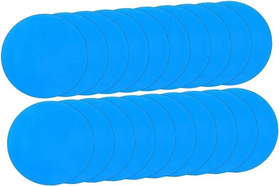 Reparatieset PVC - Plakset Lekken - Waterdicht Maken - Zelfklevend - 20 Stuks - Blauw