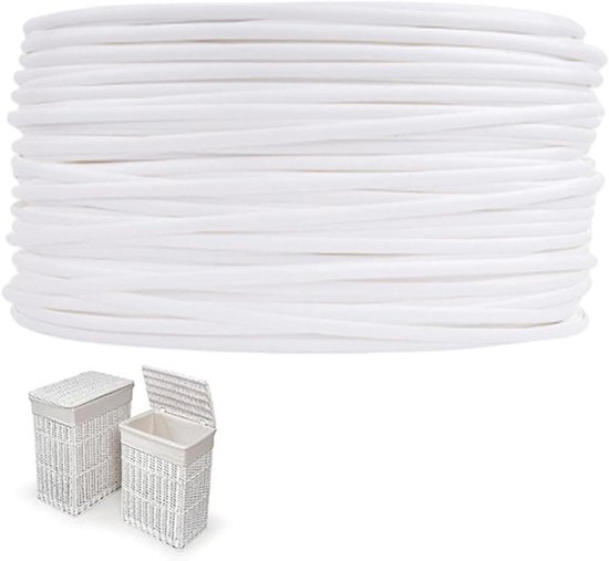 Reparatieset riet - Vlechtwerk materiaal - Meubels herstellen - Waterdichte strips - 120 meter - Wit van Merkloos