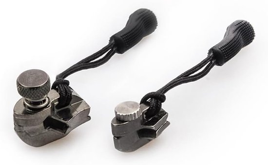 Reparatieset Ritsen - Vervangende Ritsglijder - Kleding Repareren - Universeel Toepasbaar - 1x S 1x M - Grafiet