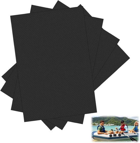 Reparatieset Rubberboot - Onderhoudskit PVC - Watersport Reparatie - Duurzaam PVC Materiaal - Maat M - Zwart