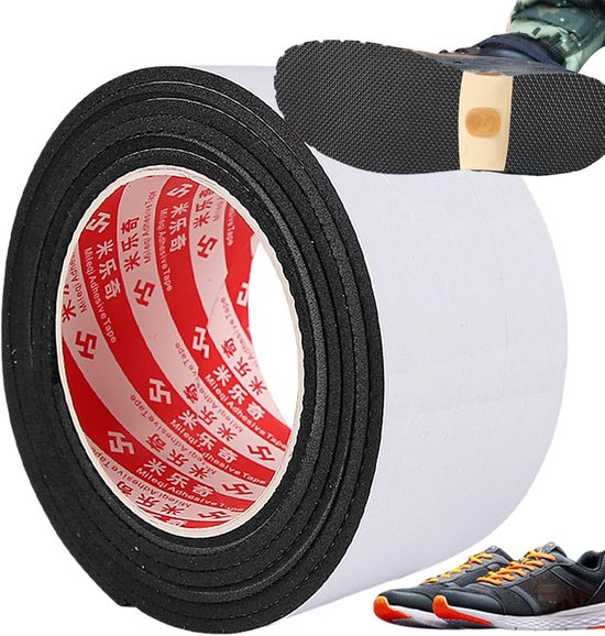 Reparatieset Schoenzolen - Zoollijm Patches - Schoenen Verlengen - Slijtvaste Bescherming - 200 x 10 cm - Zwart