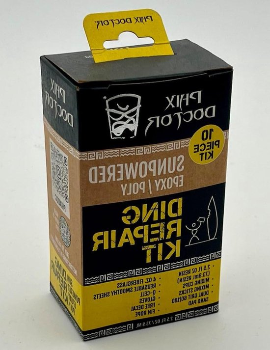 Reparatieset Surfplank - Surfboard reparatie - Watersport repareren - UV-hars hardt in 1 minuut - 2.5 oz - Transparant van Merkloos