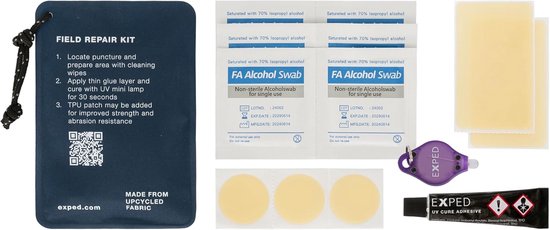Reparatieset - Tentonderhoud - Kamperen buiten - Draagbaar en compact - 15 x 10 cm - Set