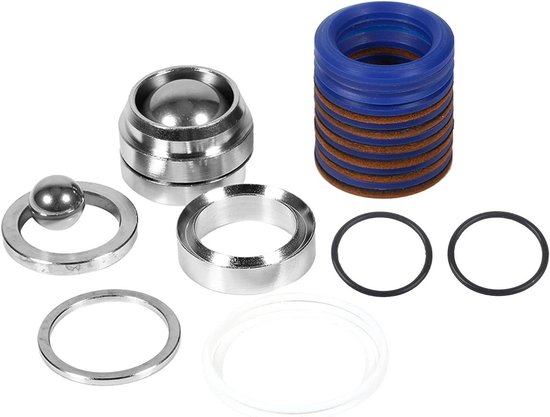 Reparatieset Verfspuitpomp - Onderhoudskit Lakspuit - Pompen Onderhouden - Roestvrij Staal Siliconen - 22 x 17 x 3 cm - Zilverkleurig