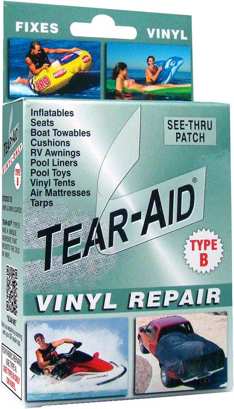 Reparatieset Vinyl - Waterdichte Pleister - Onderwater Reparatie - Snelle Fix Kit - 13.97 x 7.62 cm - Transparant